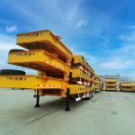Dual Circuit WABCO Brake 13m FGN Low Bed Truck Semi Trailer for Excavator