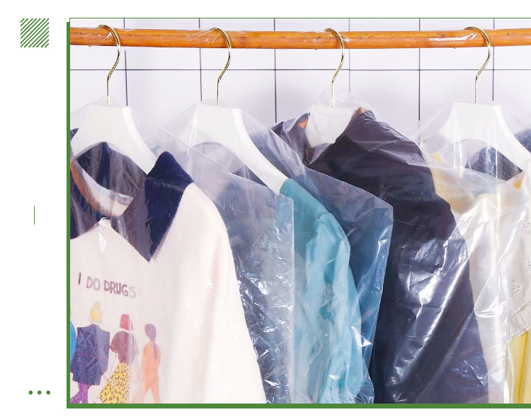 Waterproof Dustproof Plastic Garment Packaging Bags for Suit and Dress Storage OEM