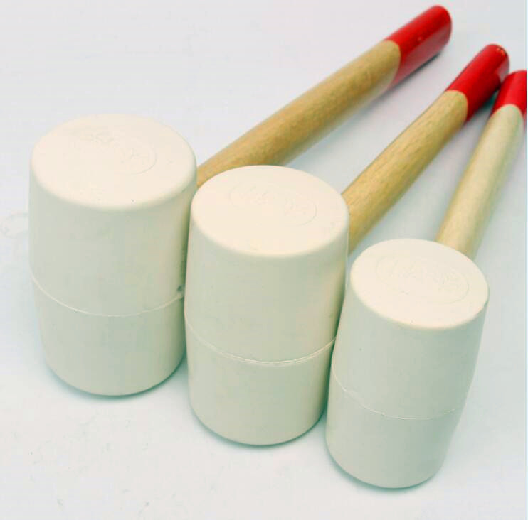 White Color Rubber Hammer with Wooden Handle RHA-1 in hand tools, tools.