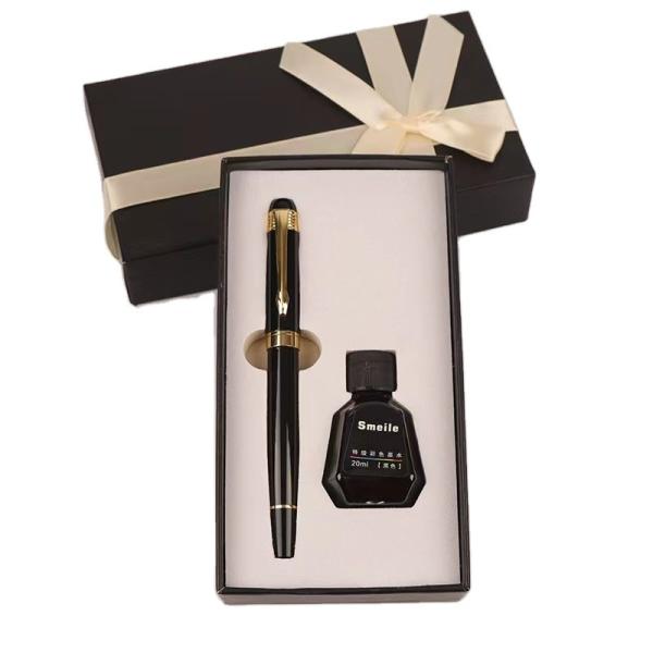 Customized Innovative Biodegradable Packaging Black Ink Pen Set Gift Boxes EVA