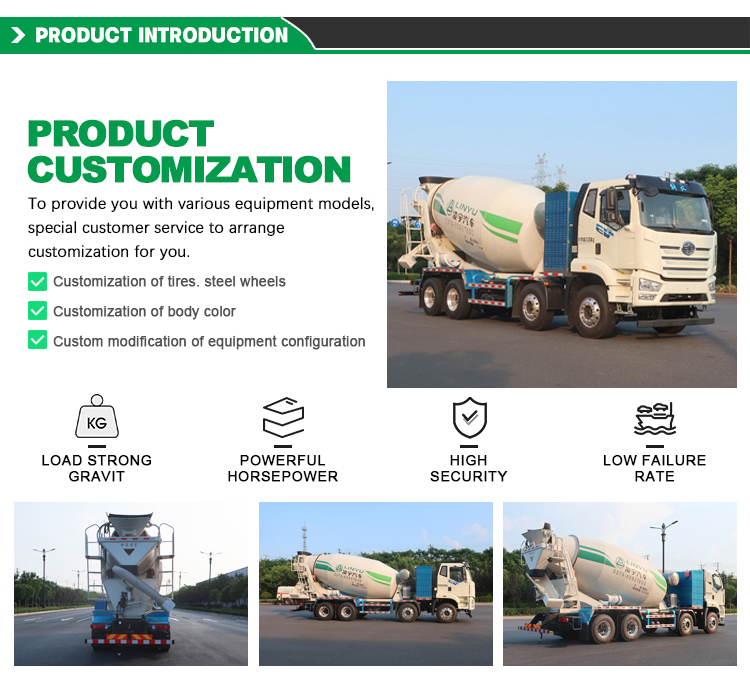 Mixing with CIMC LINYU 16cbm Electric Self Loading Mobile Concrete Cement Mixer Truck