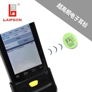 Quality LAIPSON Round Rfid Engraving UHF Cattle Tags Yellow TPU Long Distance Female Tag 32*24mm wholesale