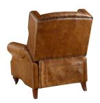 Vintage High Back Brown Leather Recliner Chair High Density Foam / Sponge