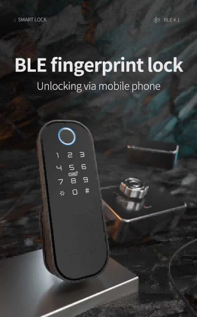 Smart Automatically Lock for Glass Doo with Screen 5 Ways Unlock and App Control