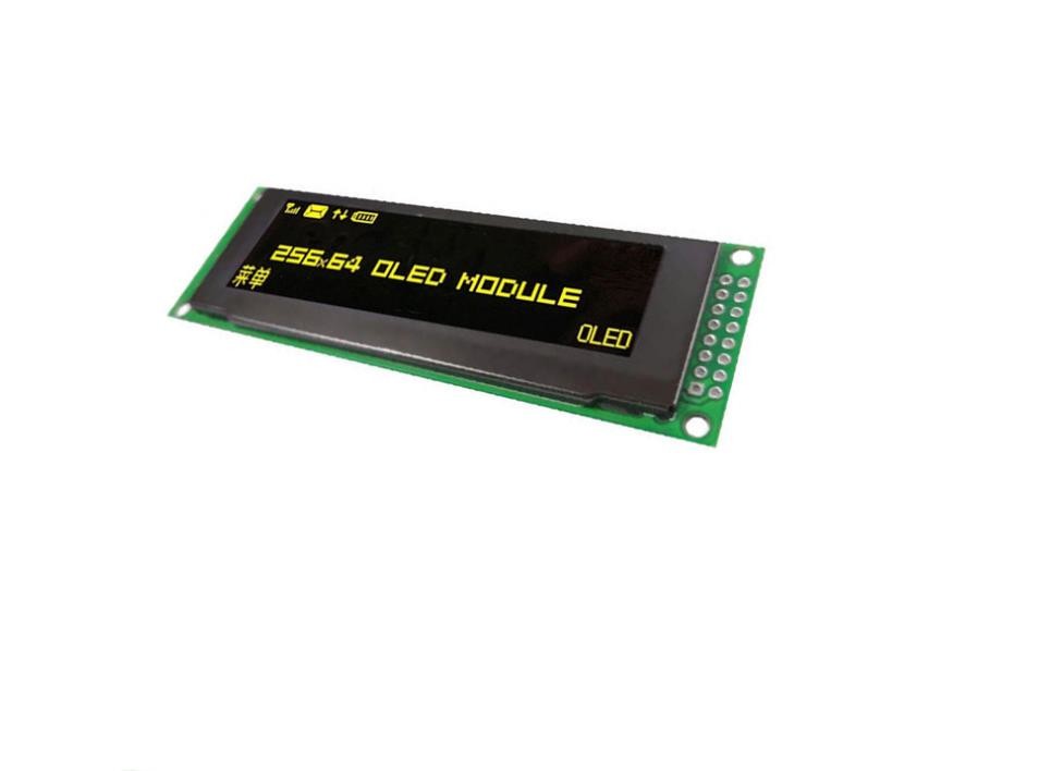 2.8 Inch PMOLED Display Module With PCBA, 256*64 Resolution, 30 Pins SPI Interface, Driving IC SSD1322