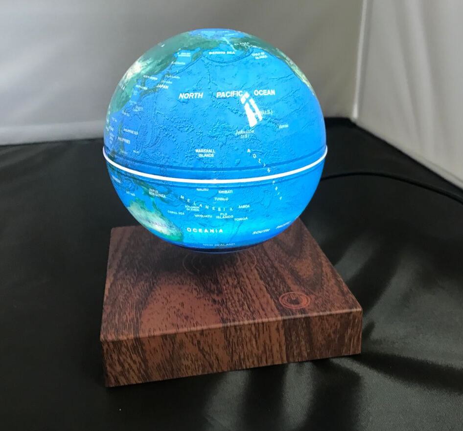 NEW hotsale wooden base magnetic floating levitate globe with lighting change colorful gift