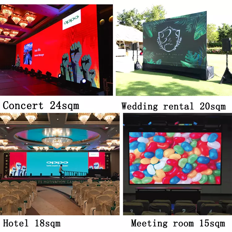 Small Pixel Indoor Full Color LED Display P2.5 P3 P4 Advertising Sign 16 Bit Colors