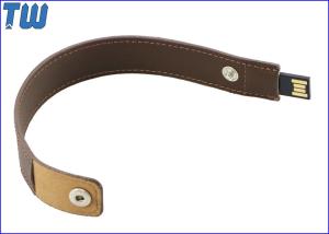 Quality Full PU Leather Wristband Bracelet 64GB USB Pendrive Buckle Connected wholesale