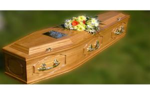 Quality MDF material wooden coffins for adult , casket furniture wholesale