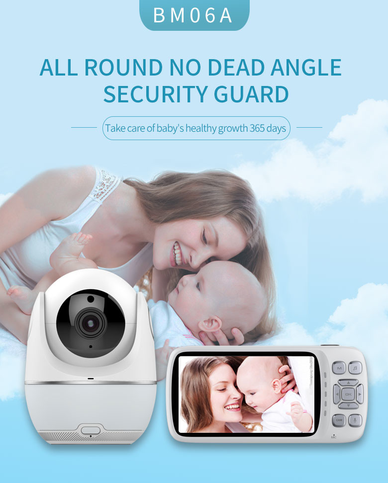 Built In Speaker 5 Inch Wireless Home Video Cameras 2g2p Baby Monitor