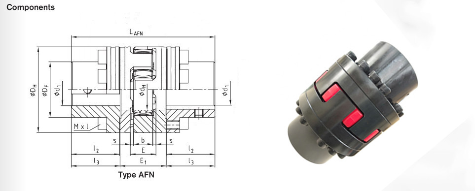 Double Flange Flexible Jaw Coupling Spider For Heavy Machinery