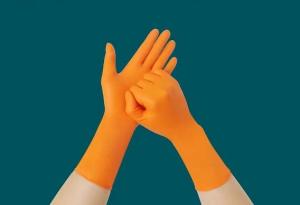 Quality Household Orange Nitrile Disposable Gloves 7g Gram 30CM Industrial Cleaning wholesale