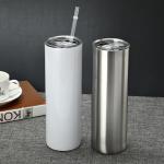20 Oz Skinny Sublimation Blanks Stainless Steel Skinny Tumbler With Lid And