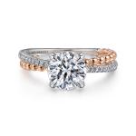 Laser Engraving Logo Lab Created Diamond Engagement Rings 1.5ctw