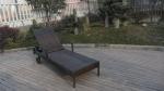 Adjustable Rattan Sun Lounger , Patio / Garden / Beach Lounger