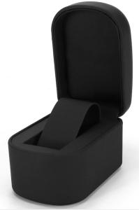 Quality Luxury Black Leather Watch Box Debossed Logo Exquisite Workmanship wholesale