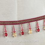 Handmade fashionable chain beads lace tassels fringes for curtain/sofa/pillow