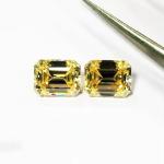 Vivid Yellow Moissanite Gem Radiant Cut GRA VVS Loose Mosanite Diamond For Gold