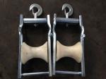 Galvanized Nylon Sheave Aerial Cable Pulley Block For Conductors