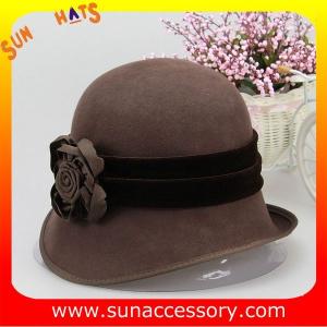Quality Fashion hot sale cloche hats for ladies,100% Australia wool felt hats for women wholesale