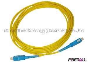 Quality 3mm High Tensile SM Fiber Optic Cable , Single Mode Fiber Optic Cable Blue Connector wholesale