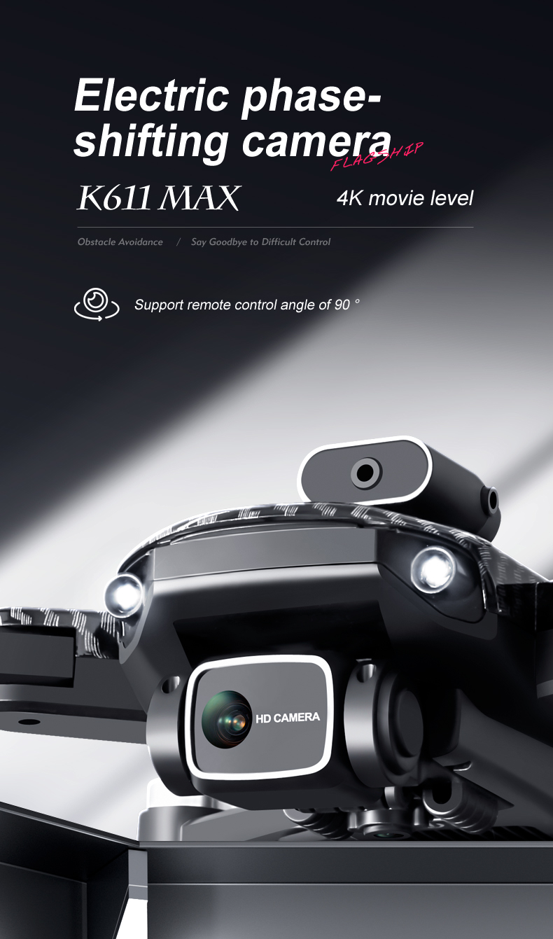 K611 Max 4k Dual Camera Drone Wide Angle Obstacle Avoidance Battery Type lipo battery Optical Flow Hovering Fpv Drone