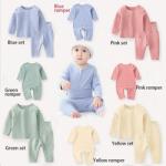 Baby boys Girl outfit printed top and pants kids clothes set cotton little boy 2