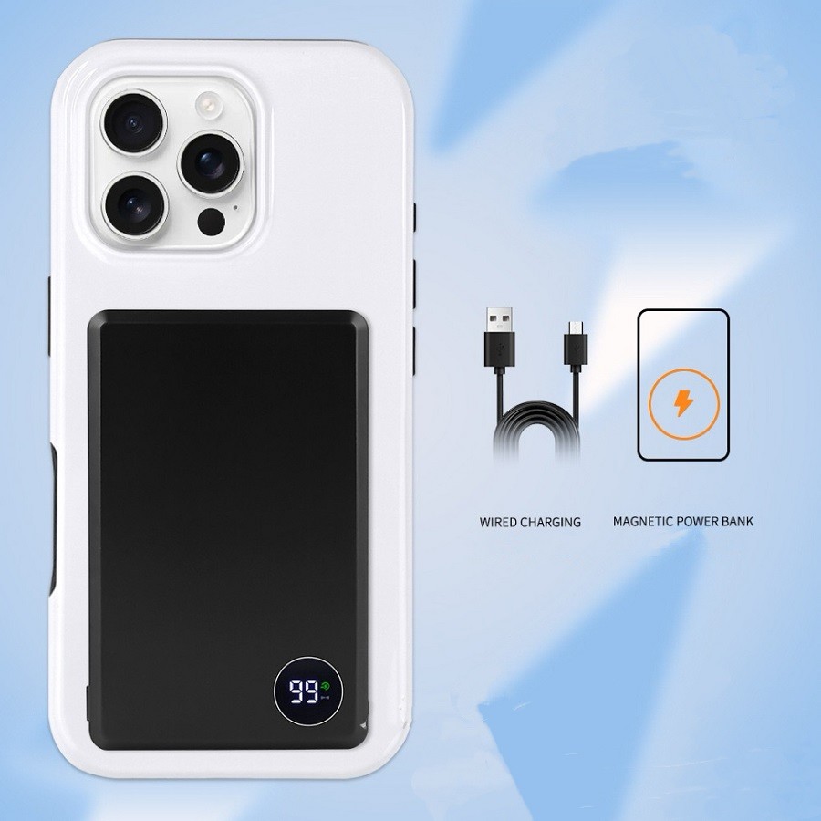 Customized Sublimation Printing Magnetic Wireless Power Bank Portable