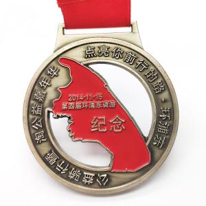 Quality Wholesale Custom Medal Logo Medallion Soft Enamel Gold Silver Marathon Running Custom Metal Sport Medal wholesale