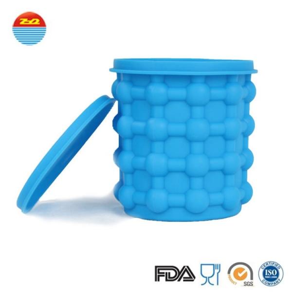Large Outdoor Standing Capacity Dual-chamber Silicone Ice Trays Molds Genie