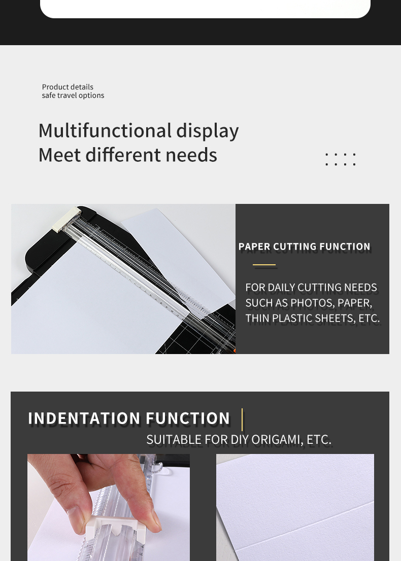 Multifunctional Mini A4 Paper Cutter 2 In 1 Cutting and Creasing for DIY Projects