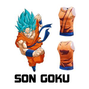 Quality Summer Bodybuilding T Shirts For Male / Dragon Ball Z Tees Son Goku Vegeta Tops wholesale