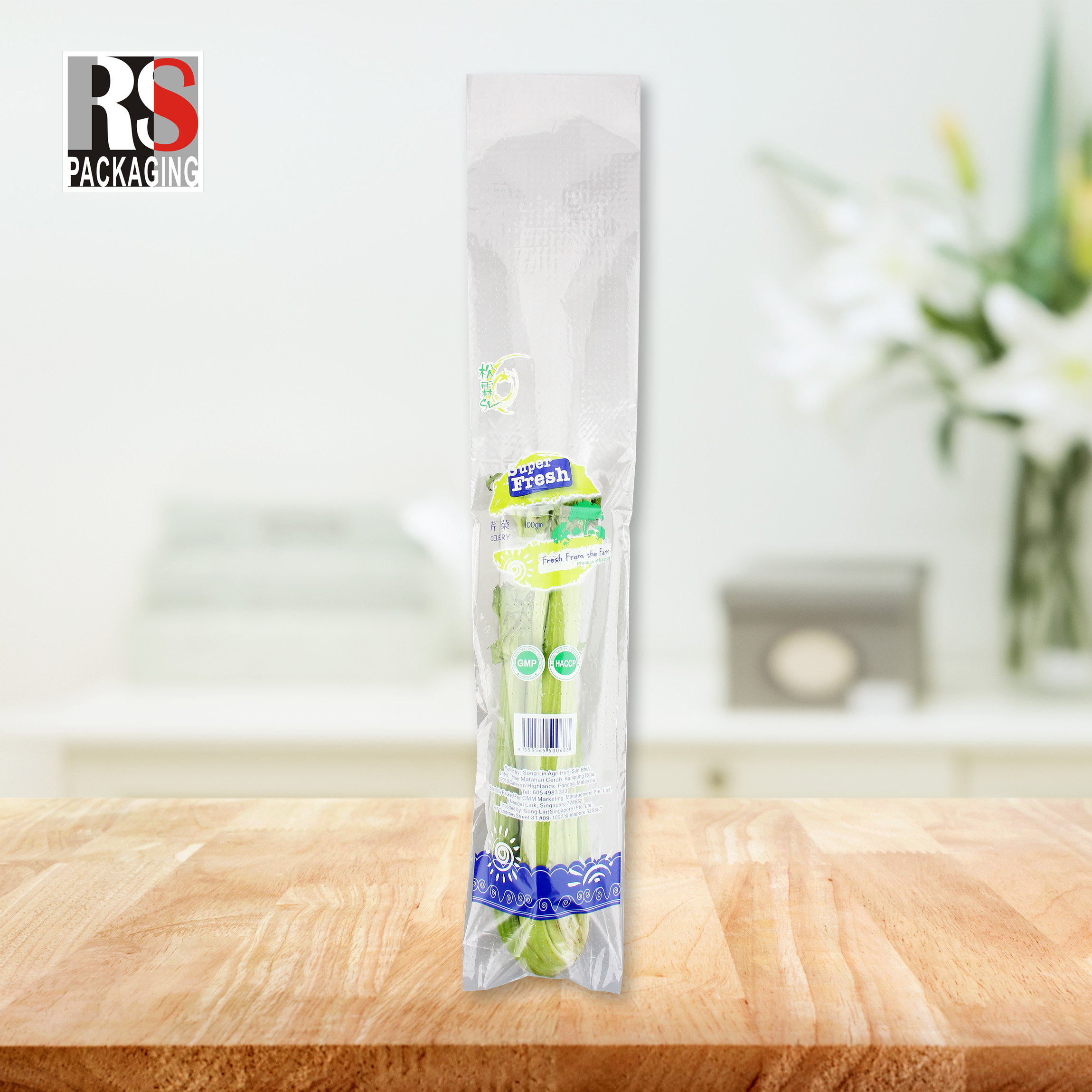 Clear Micro Perforated Bag Fresh Vegetable Plastic Packaging Bags Customized