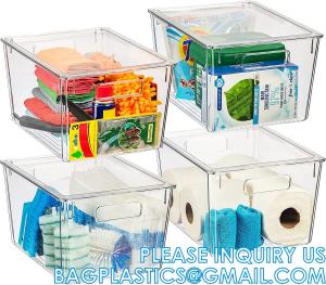 Quality Plastic Storage Bins With Lids X-Large – Perfect Kitchen Or Pantry Organization, Fridge, Cabinet Organizers wholesale