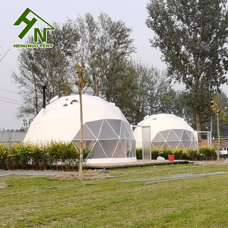 Large Camping Home Backyard Geodesic Dome Tent Kits Glamping Garden House
