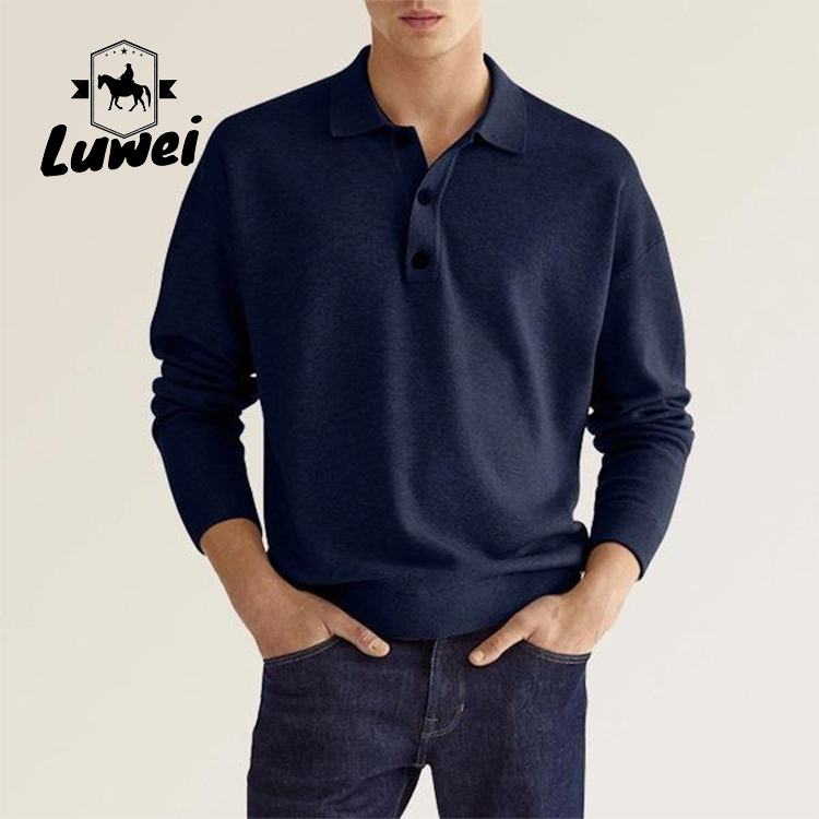 Personalised Adult Cotton Polo T Shirts Collar Business Anti Wrinkle