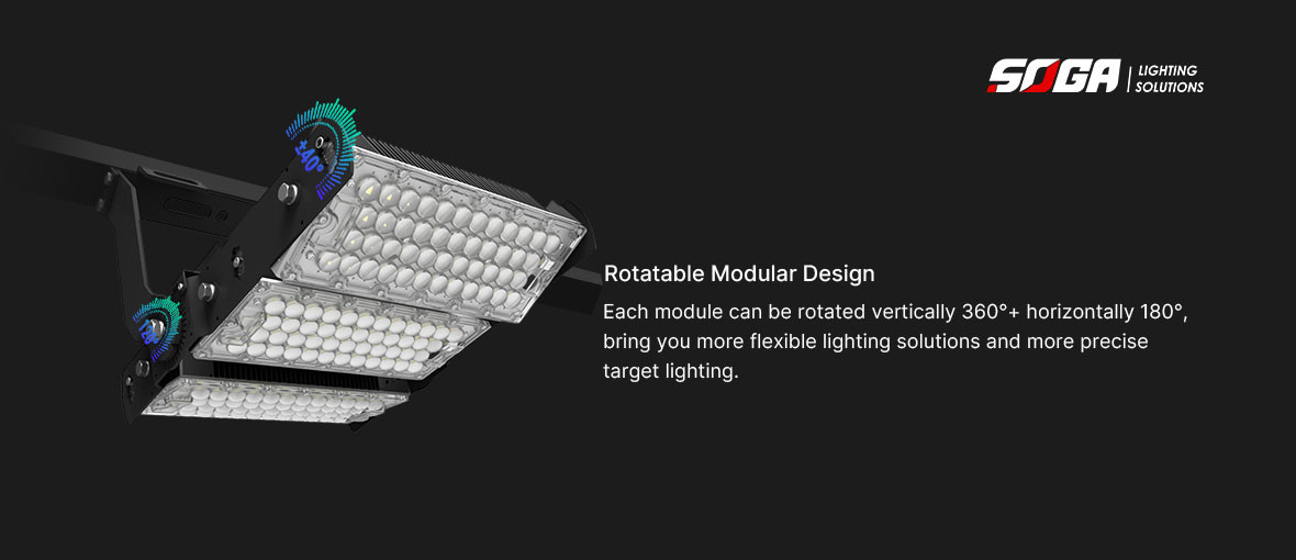 Multifunctional Outdoor LED Stadium Lights 480W LED Area Lighting