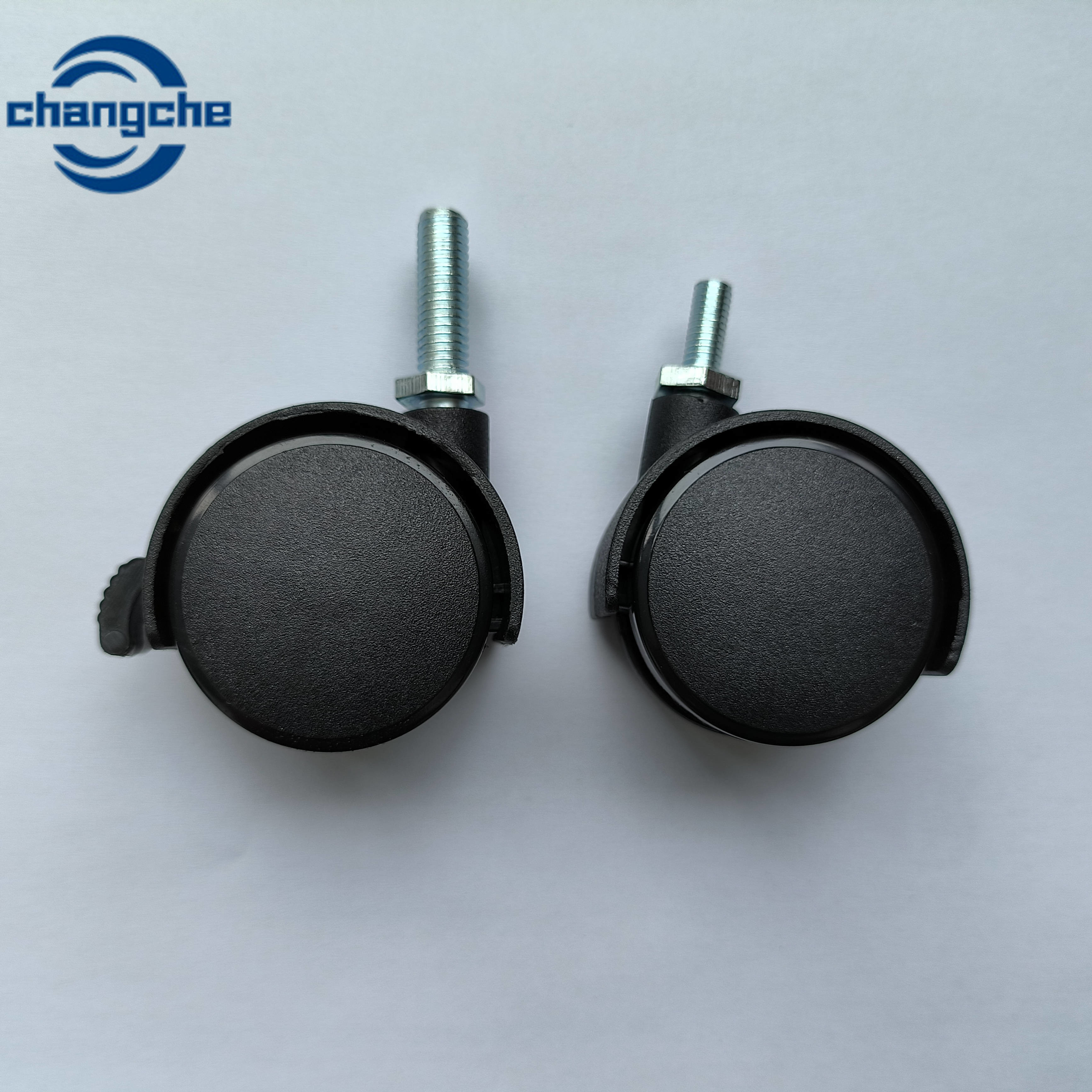 30mm Furniture Castors Wheels With 100kg Load Capacity For Hand Cart With Stem