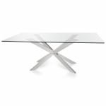 Tempered Glass Top 0.3m3 67kgs Steel Dining Set
