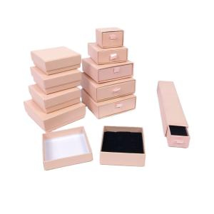 Quality 250gram Ivory Board Magnetic Jewelry Boxes Earring Packaging With VAC Tray wholesale