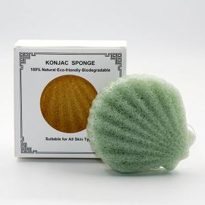 Quality Shell Shape Baby Charcoal Konjac Sponge Biodegradable wholesale