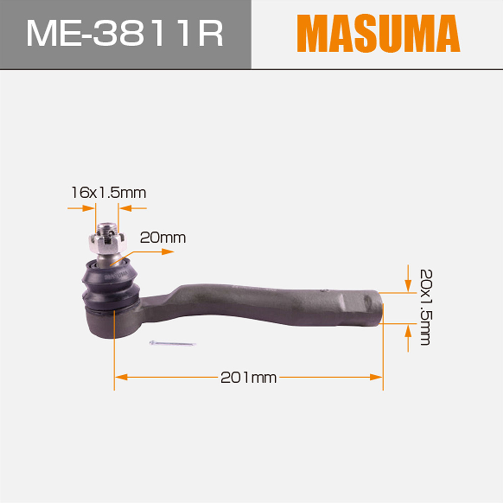 Tie Rod Ends T410A63 ME-3811R MASUMA for LEXUS LX470 UZJ100L Auto Steering Parts
