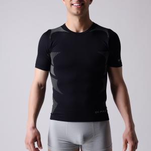 Quality T-shirt, short sleeve, Men's sports wear, black and grey block, XLSS002, man underwear, seamless shirts. wholesale
