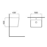 Square Ceramic Wall Hung Wash Basin For Functional Bathrooms