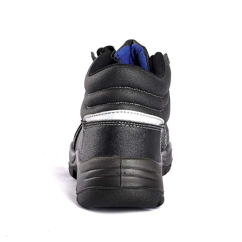 Safety Boot Shoes Embossed Genuine First Layer Cow Leather Men'S Footwear Work Boots