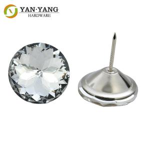 Quality wholesale diamond glass sofa button crystal buttons for furniture wholesale