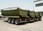 Heavy Duty U Shape End Tipping Rear Dump Semi Trailer For Truck 35 - 45 Ton
