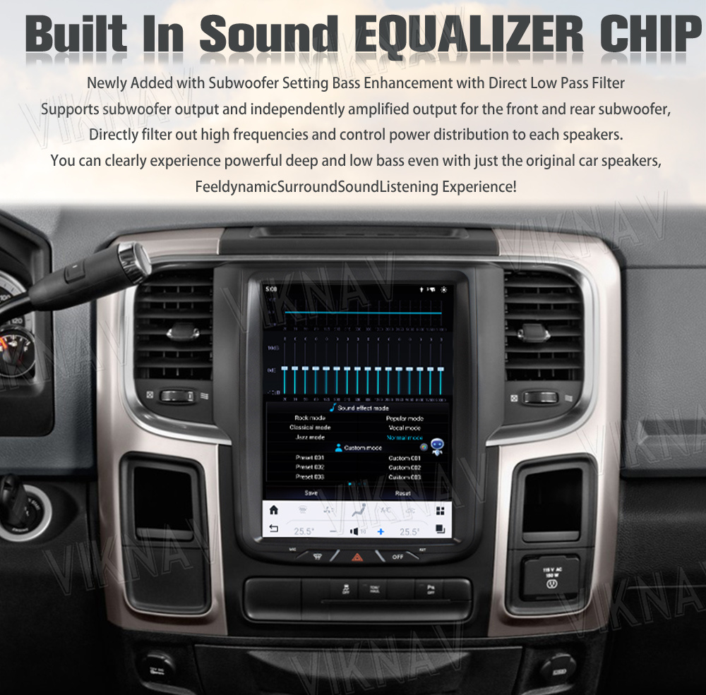 10.5 inch Touch Screen Android 13 Stereo DVD Player For 2013-2019 Dodge Ram Manual AC 8 Core Navigation Car Stereo