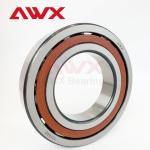 SUJ2 Ceramic Balls Pressed Steel Cage Contact Angular Ball Bearing