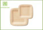 10'' Thanksgiving Holiday Disposable Wooden Plates Natural Barbecue / Sandwich